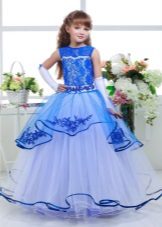 Chic ball gown para sa girls blue