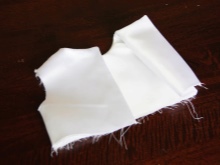 Stitching ang baptismal lining at bodice