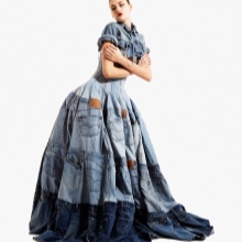 Váy denim xuống sàn