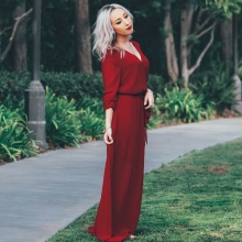 Áo dài polyester cho mùa thu đông