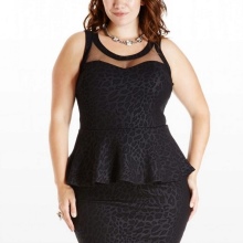 Dress with a basque for the figure Pear (triangle)