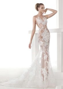 Beautiful transparent dress for the bride