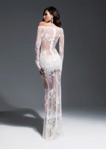 Beautiful transparent wedding dress