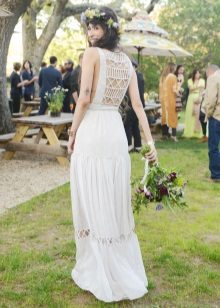 ชุดแต่งงานลูกไม้หนา boho
