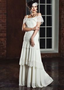 Bohemian Bride Tiered Rustic Dress