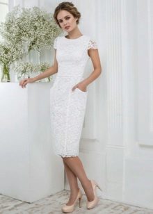 Váy cưới midi ren