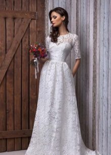 Closed wedding dress