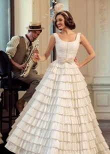 Wedding retro multi-tiered dress