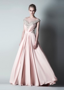 Evening dress beige by Pronovias