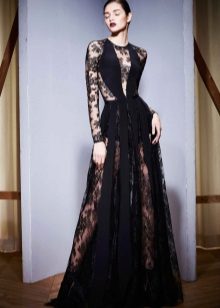ชุดราตรีจาก Zuhair Murad ดำถึงพื้น