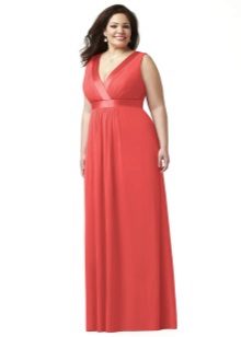 Crimson evening dress case for full