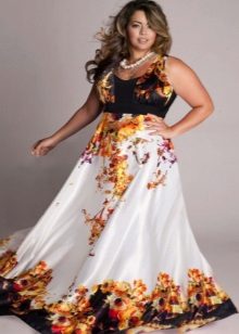 Evening dress for the full