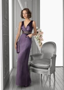 Evening dress for mother of the bride violet