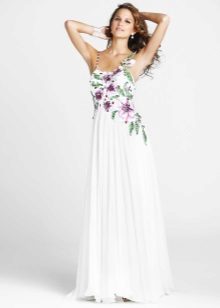 Evening greek dress with embroidery