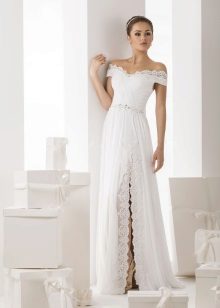 Straight Slit Wedding Dress