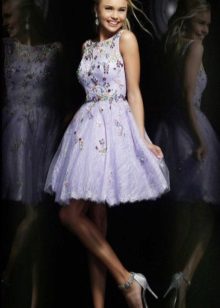 Purple evening dress