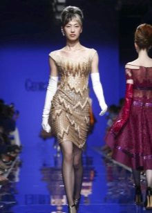 Color evening dress