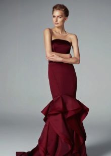 Evening dress mermaid with a corset