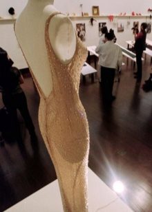 Dress Marilyn Monroe with rhinestones view from the back