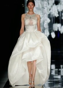 Wedding dress with pearls and crystals