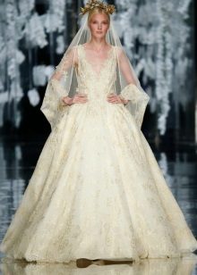 Wedding dress magnificent cream shade of ayvor