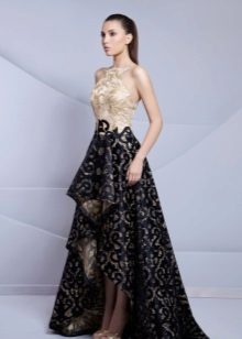 ชุดราตรีลูกไม้หน้าสั้นหลังยาว
