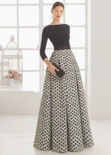 White and black evening dress for birthday