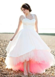 Luxurious wedding dress with petticoats