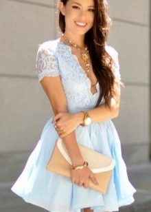 Blue gentle short dress