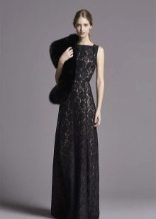 Fur boa for evening dress
