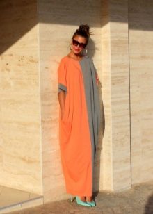 Orange-gray dress