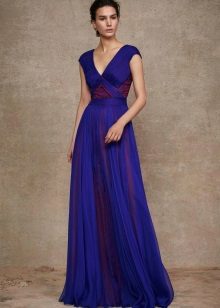 Blue chiffon dress