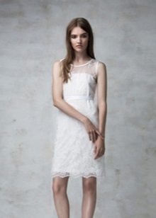 Sheath dress evening white lace