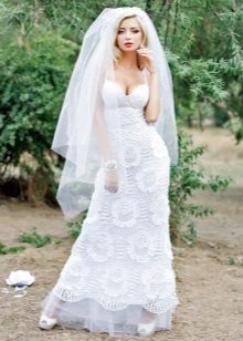 váy cưới dệt kim