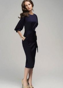 Blue office dress