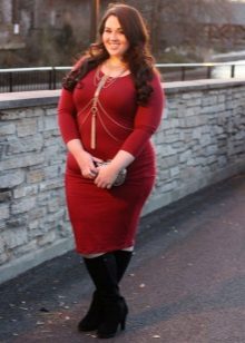 Warm dress-case wine color for full