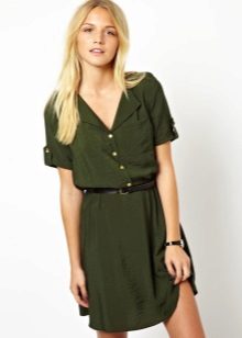 Safari Style Shirt Dress