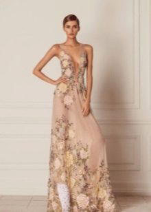 Summer dress sa malaking bulaklak