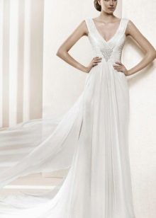 White Greek Dress na may kasuotan