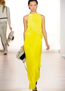 Dress juicy lemon color sa sahig