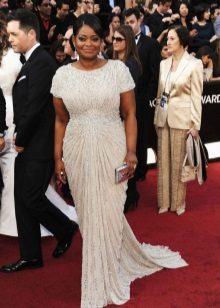 Dress with drapery for full