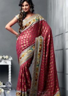 Red sari dress