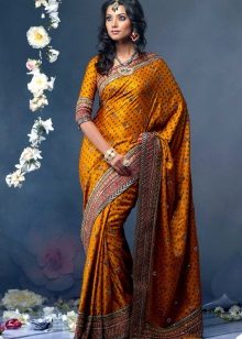 Yellow sari dress