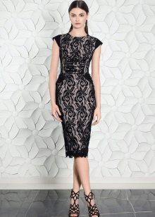 cocktail black dress ng guipure