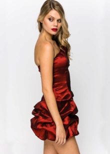 satin balloon dress