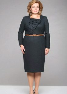 Decorated chest dress for obese women