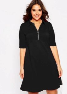 Polo dress with zipper for full