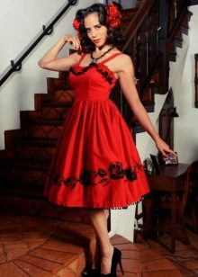 Trang sức cho một chiếc váy với hoa hồng