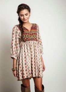 Dress tunic with boots