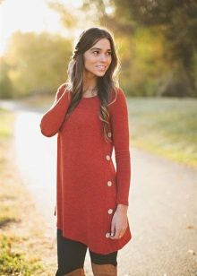 Tunic with a scarf